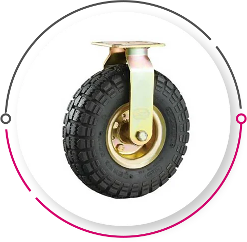 Semi-Pneumatic Rubber Castor Wheels